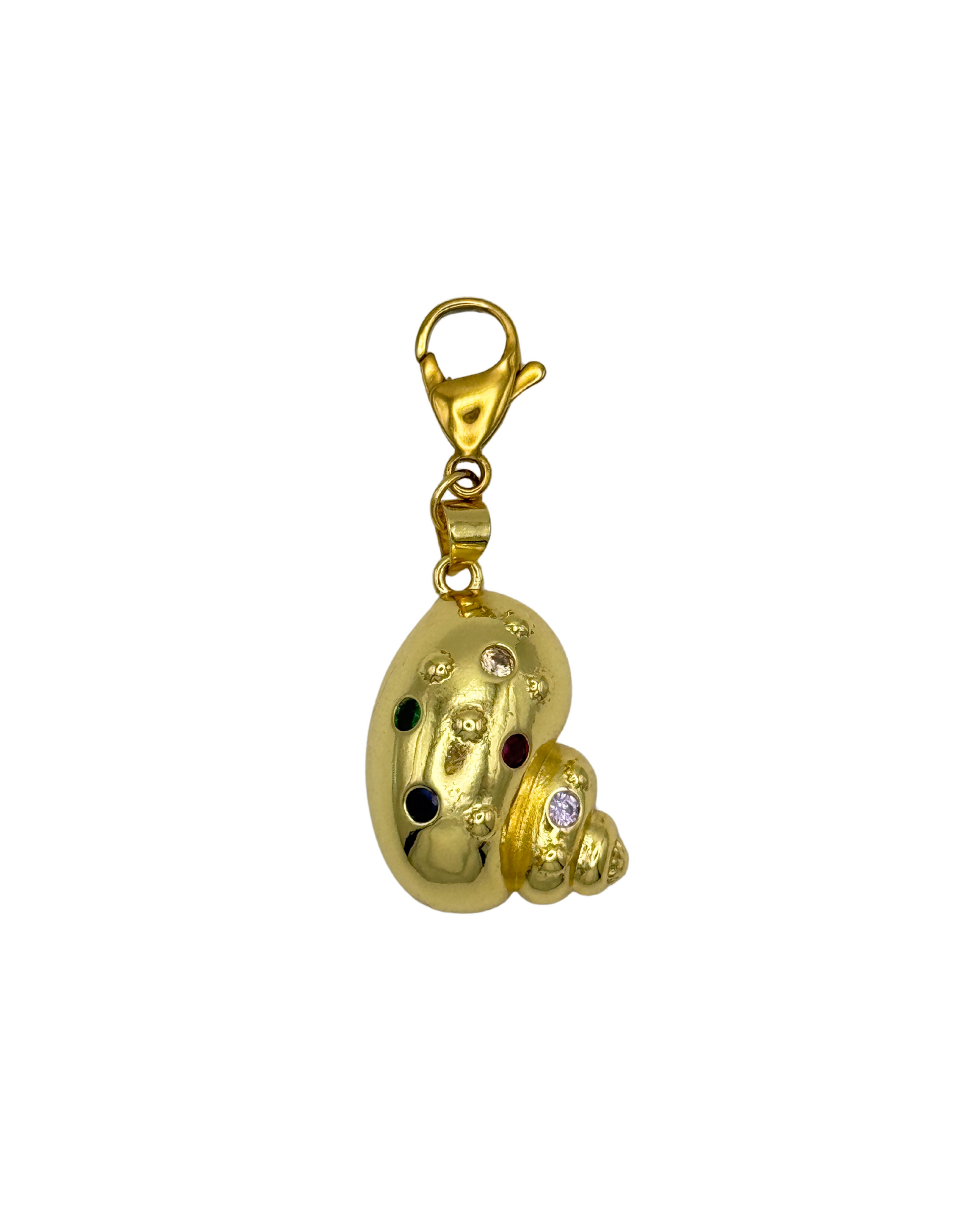 Shiny gold shell charm