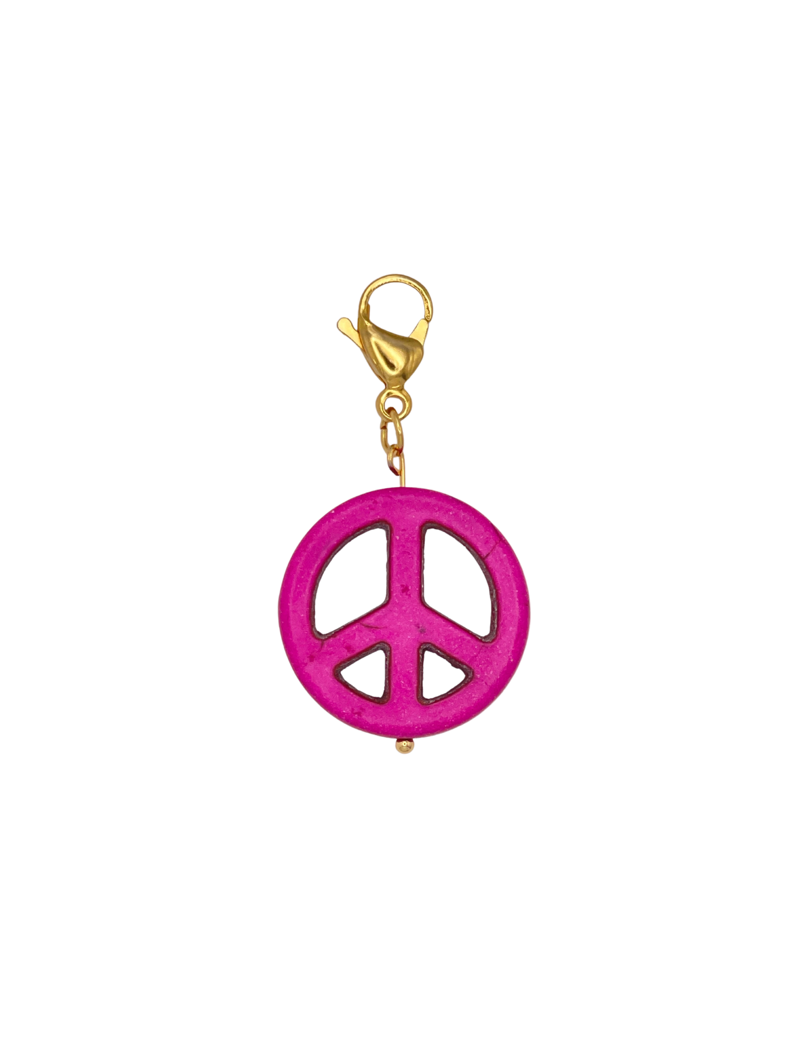 Pink peace charm