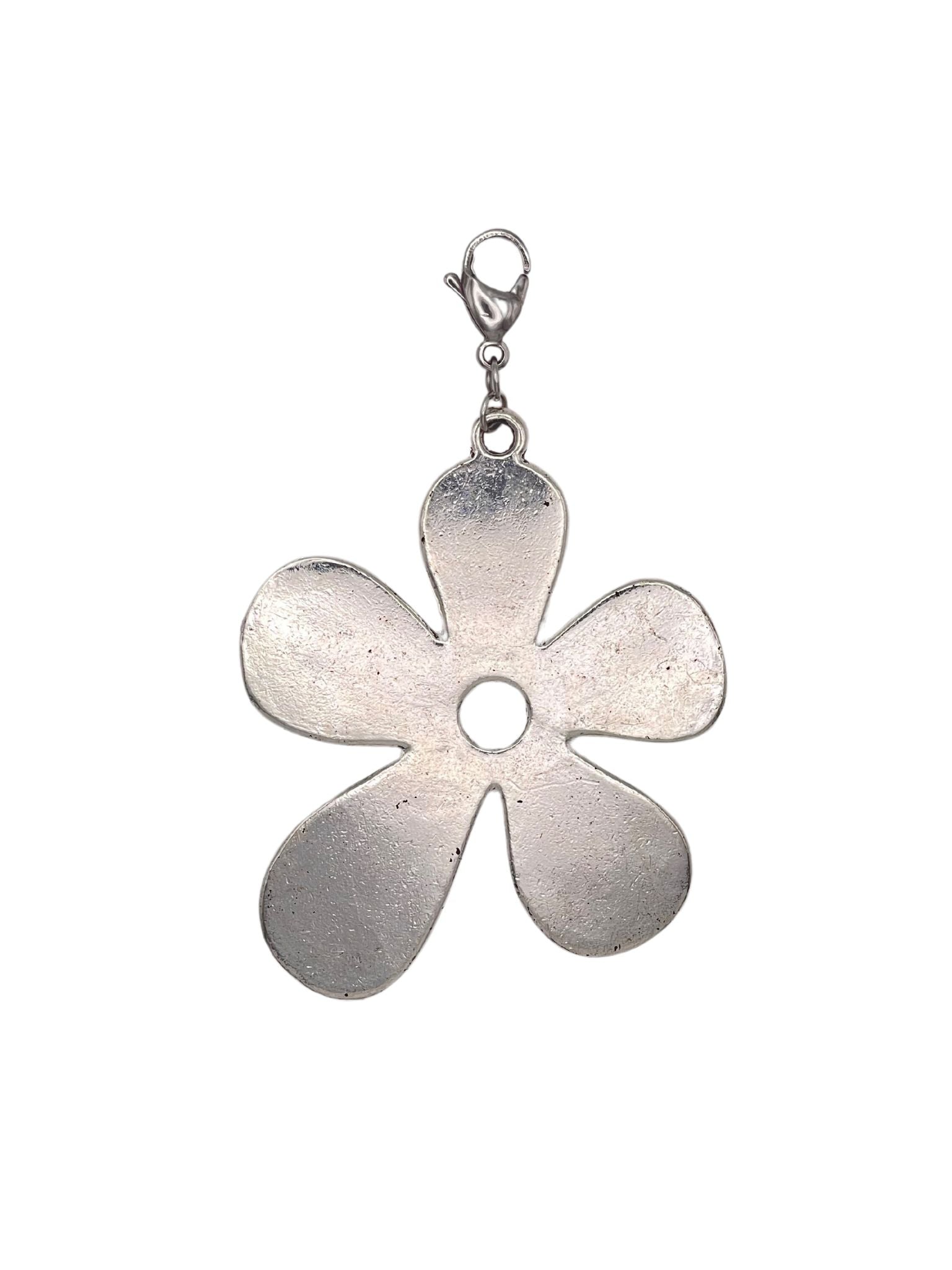 Silvery flower charm