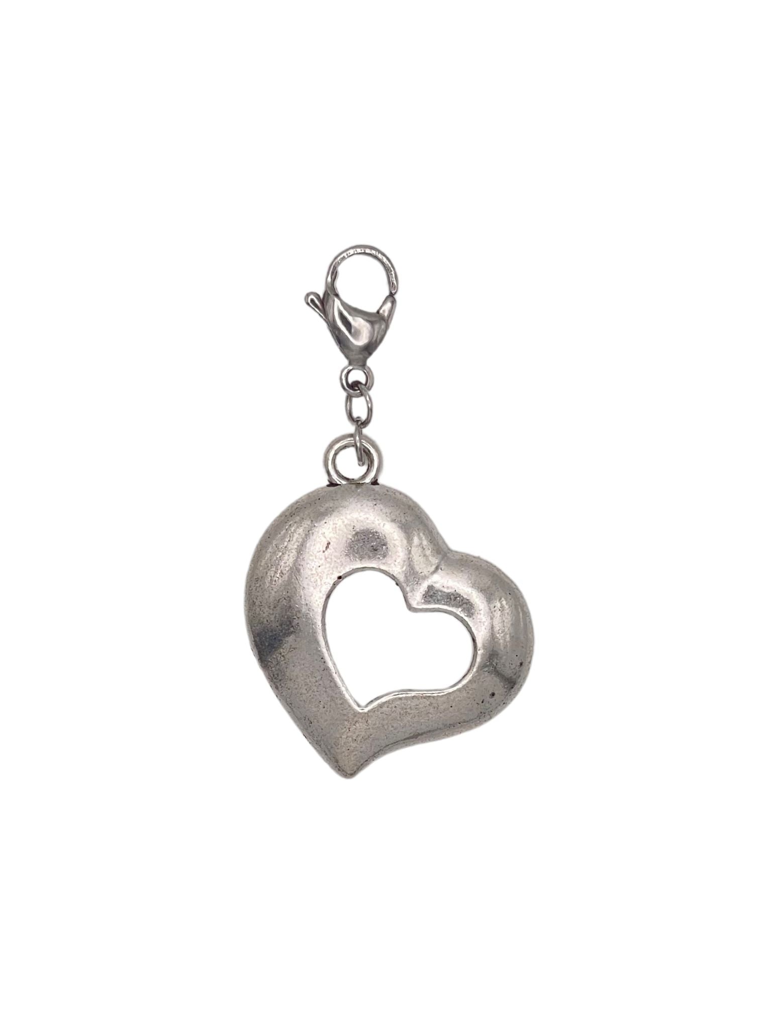 Silvery heart charm