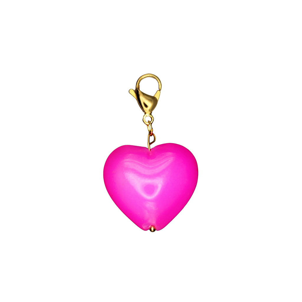 Corazón rosa charm