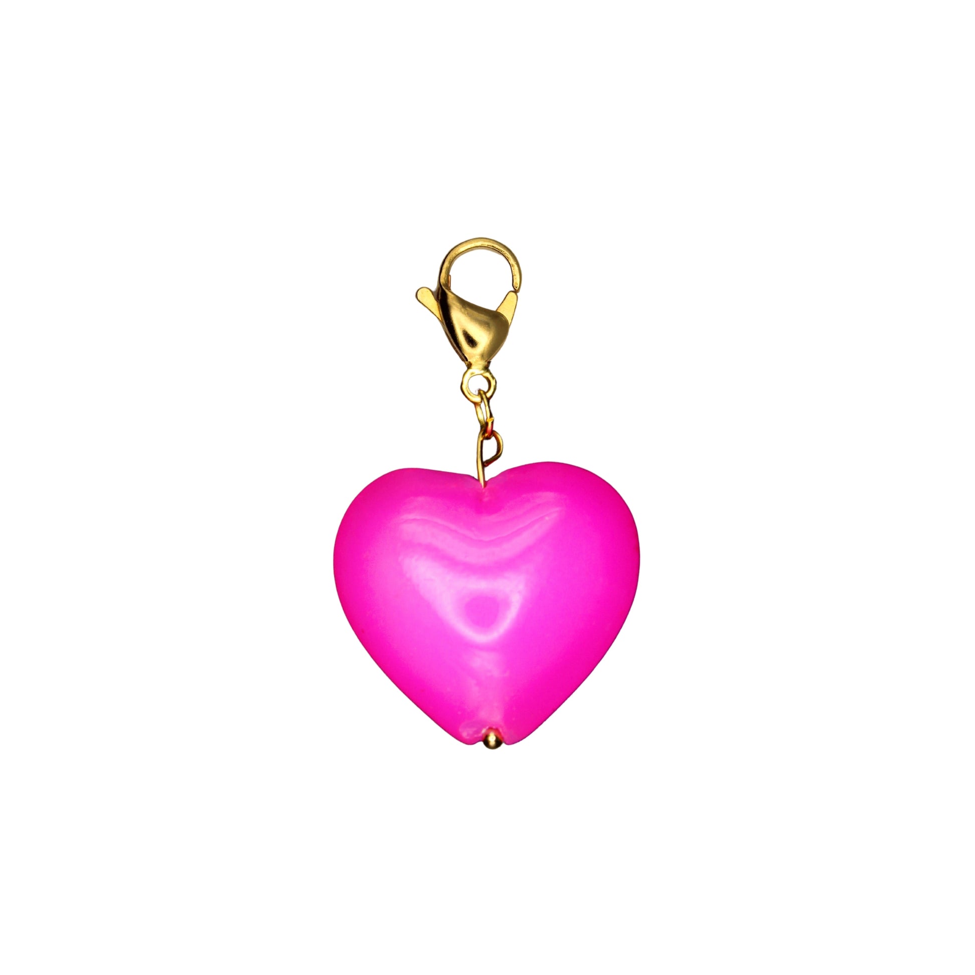 Corazón rosa charm