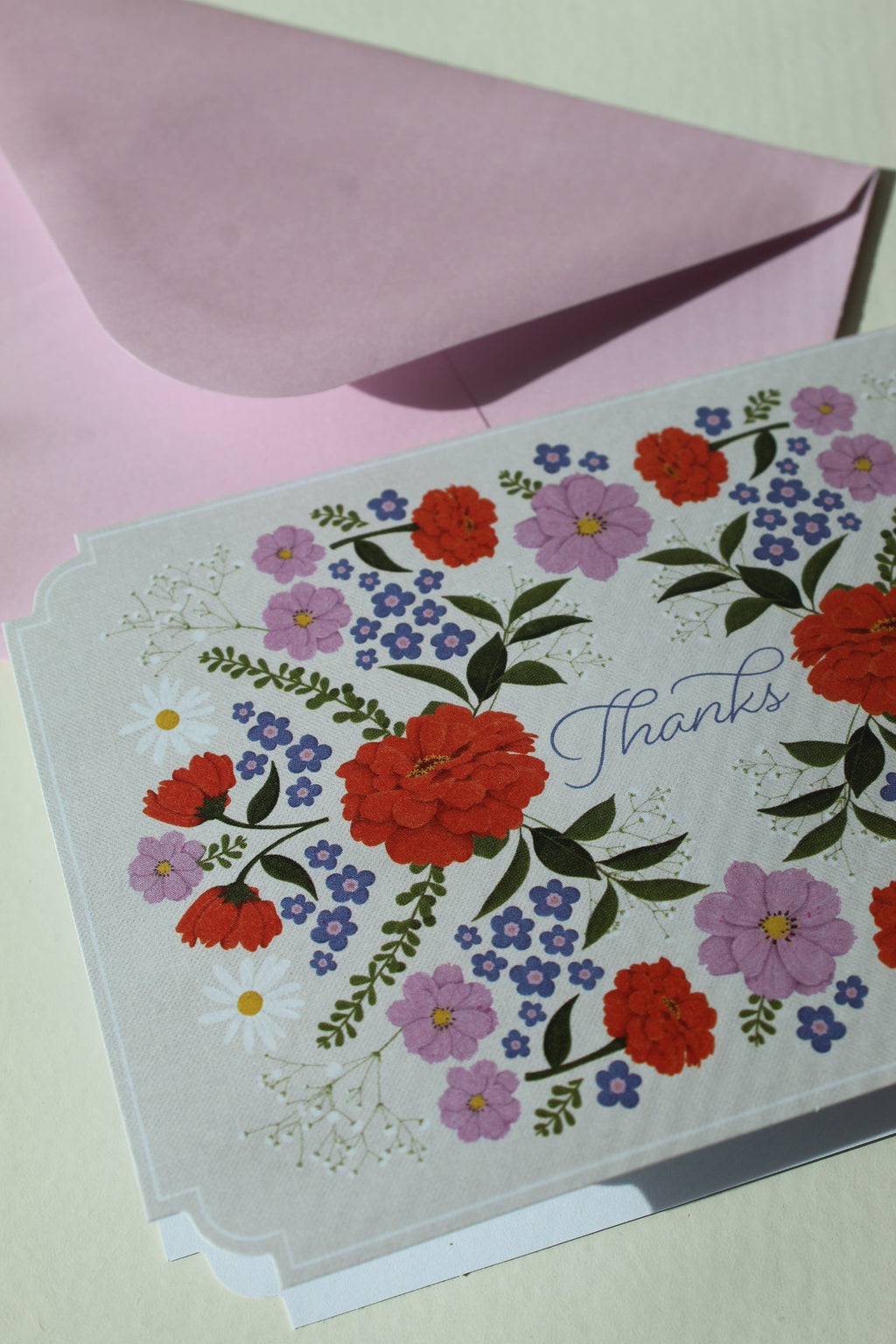 Tarjeta 'Thanks' Floral