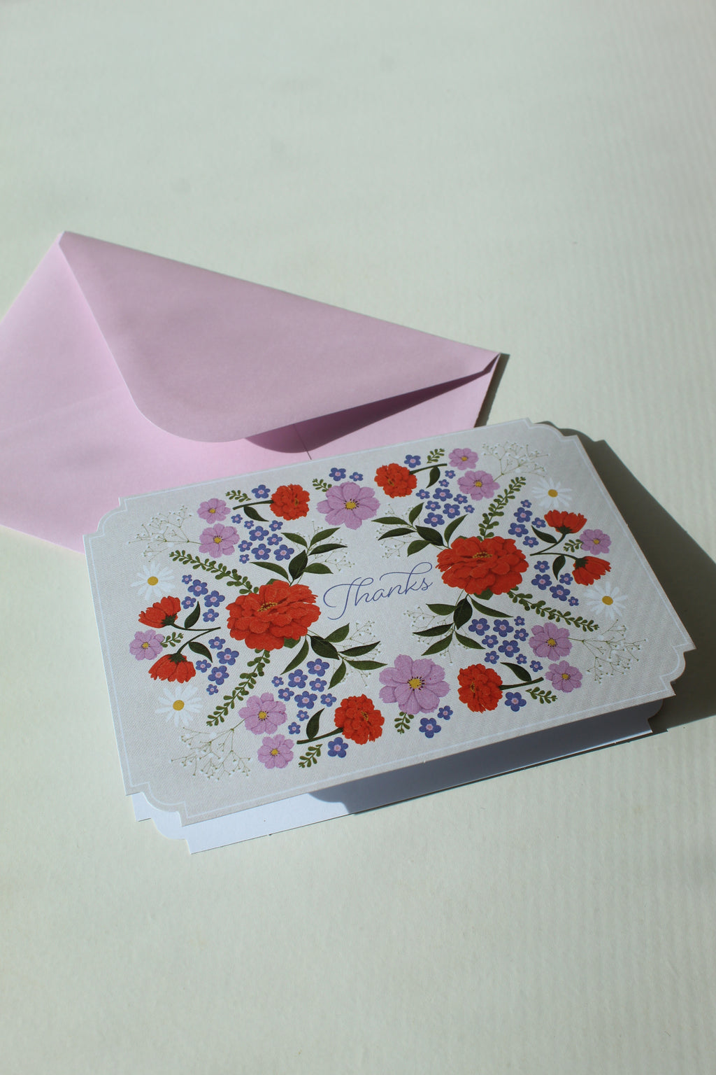 Tarjeta 'Thanks' Floral