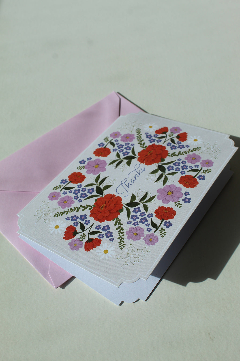 Tarjeta 'Thanks' Floral