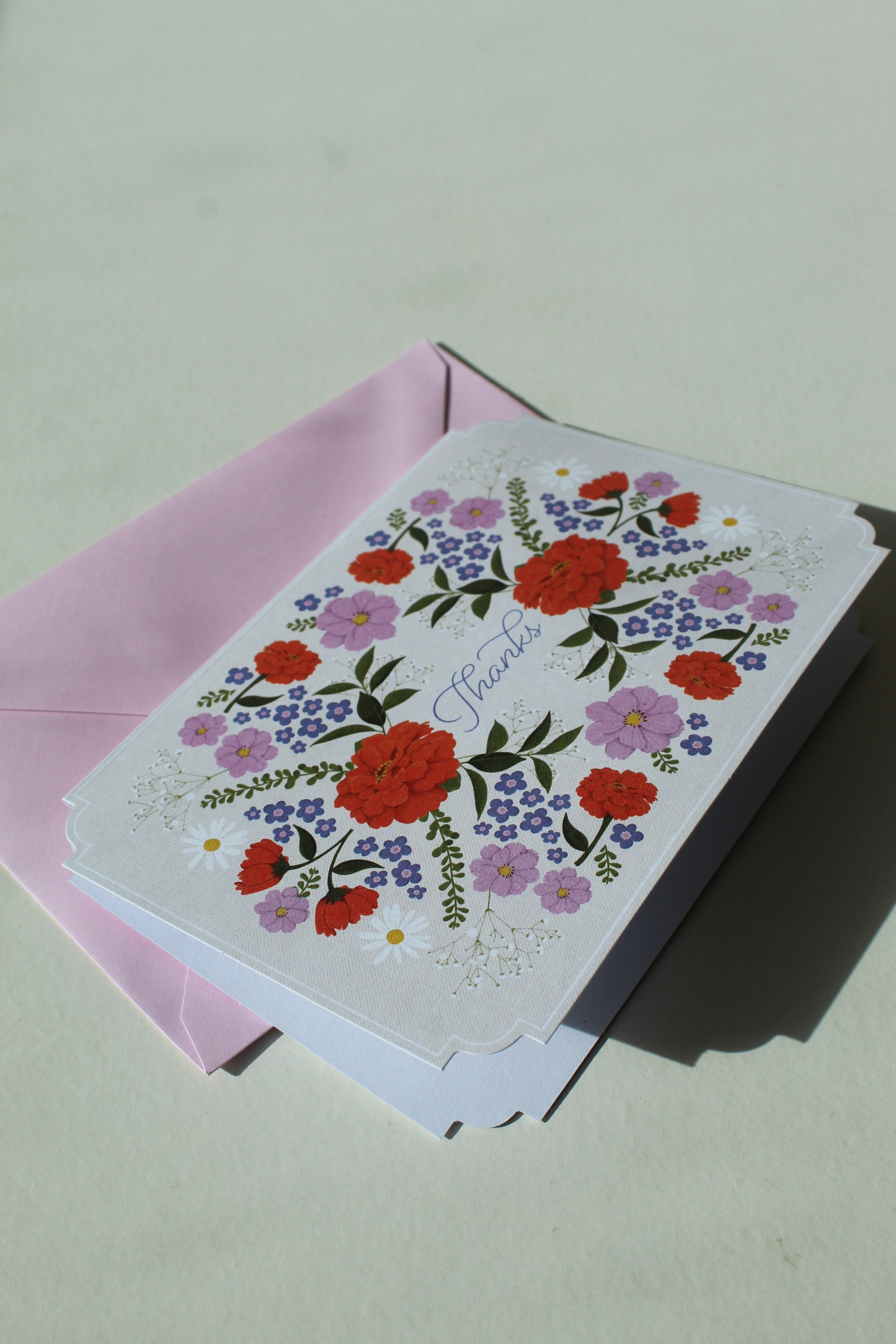 Floral 'Thank You' Card