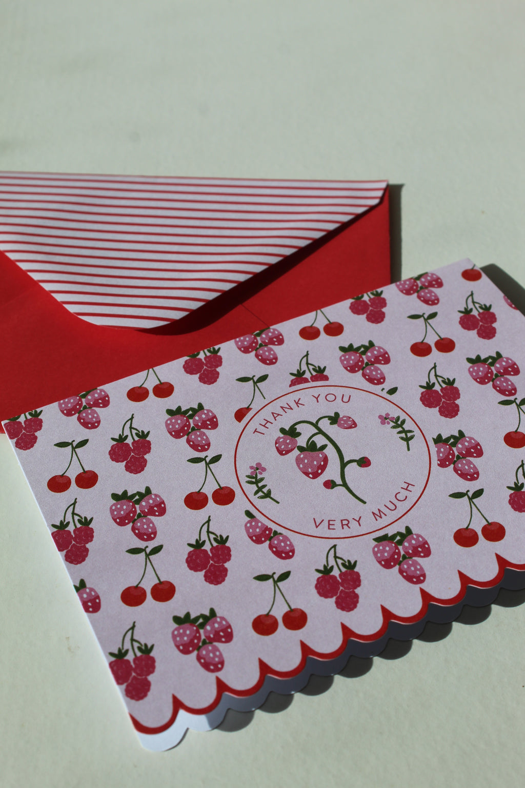 Tarjeta "Thank You Very Much" Cheries