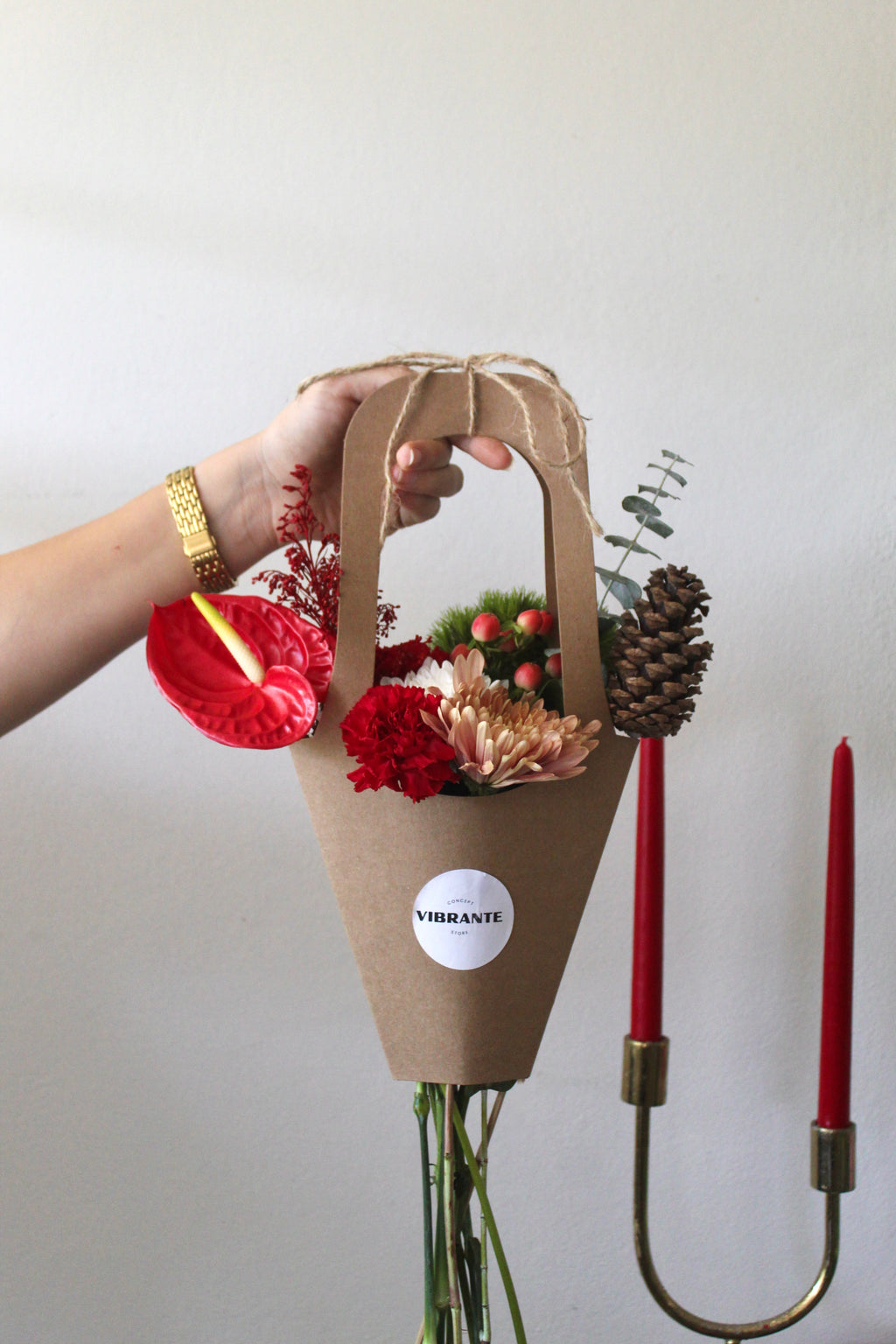 Bolso de Flores Navideño