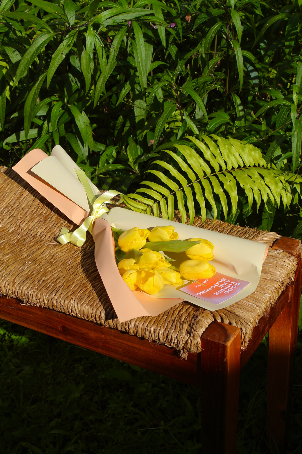 Bouquet Yellow Vibrant Tulips