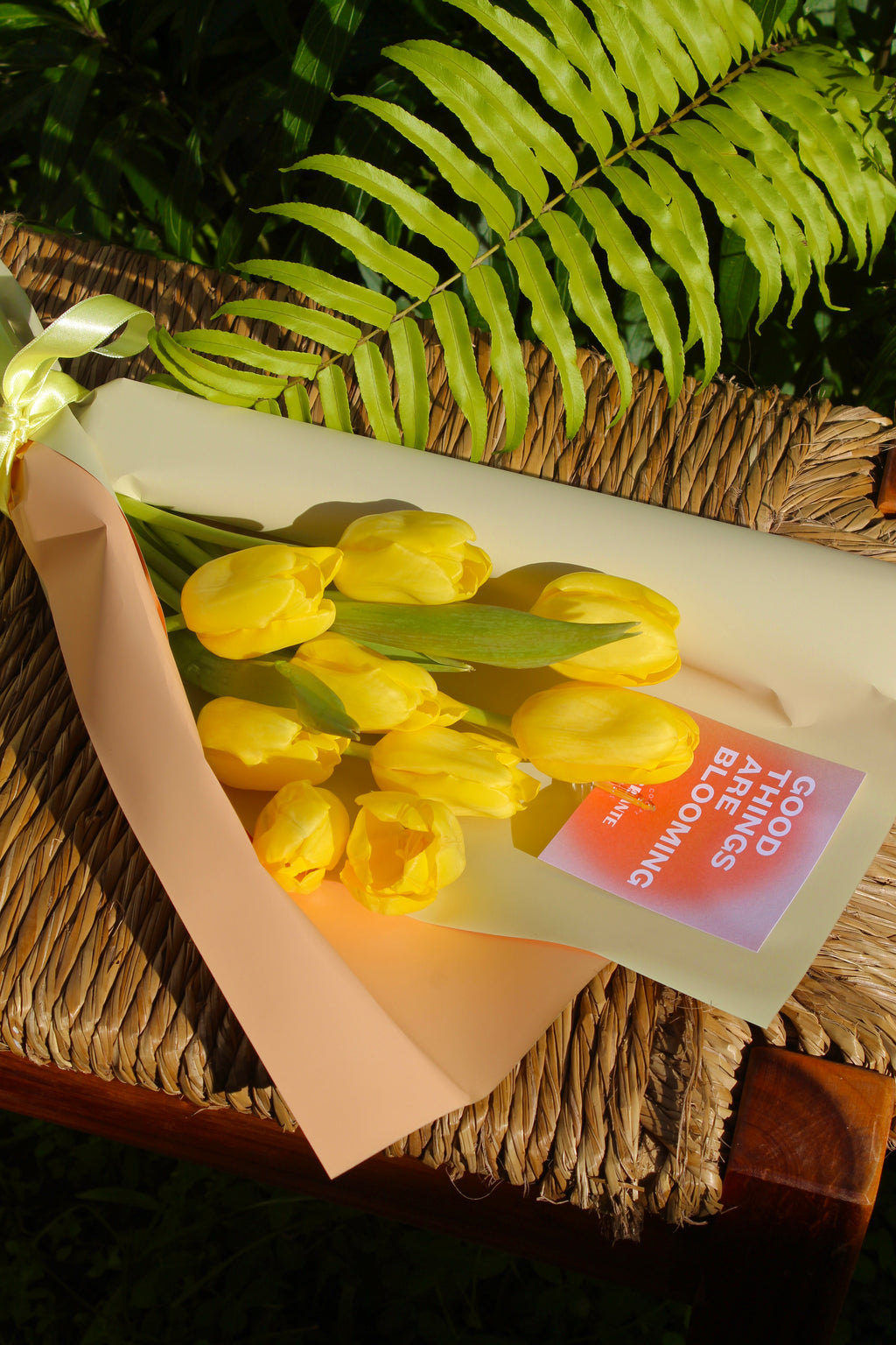 Bouquet Yellow Vibrant Tulips