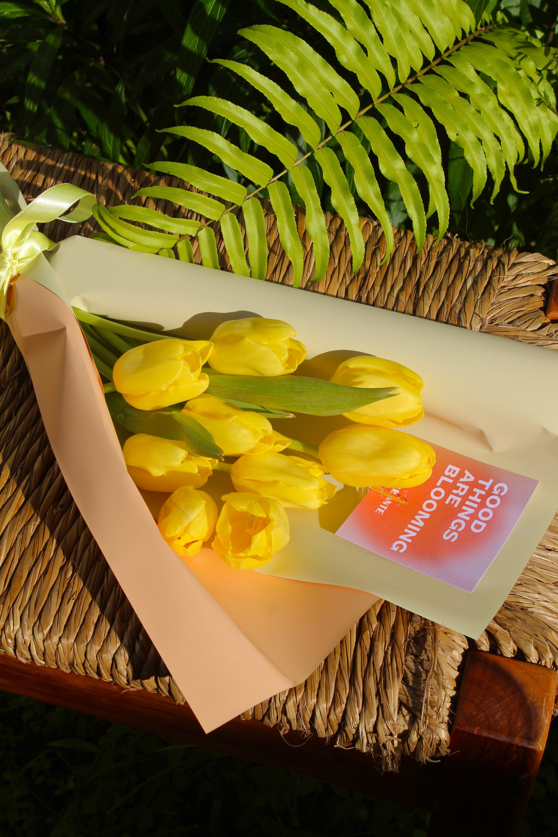 Bouquet Yellow Vibrant Tulips