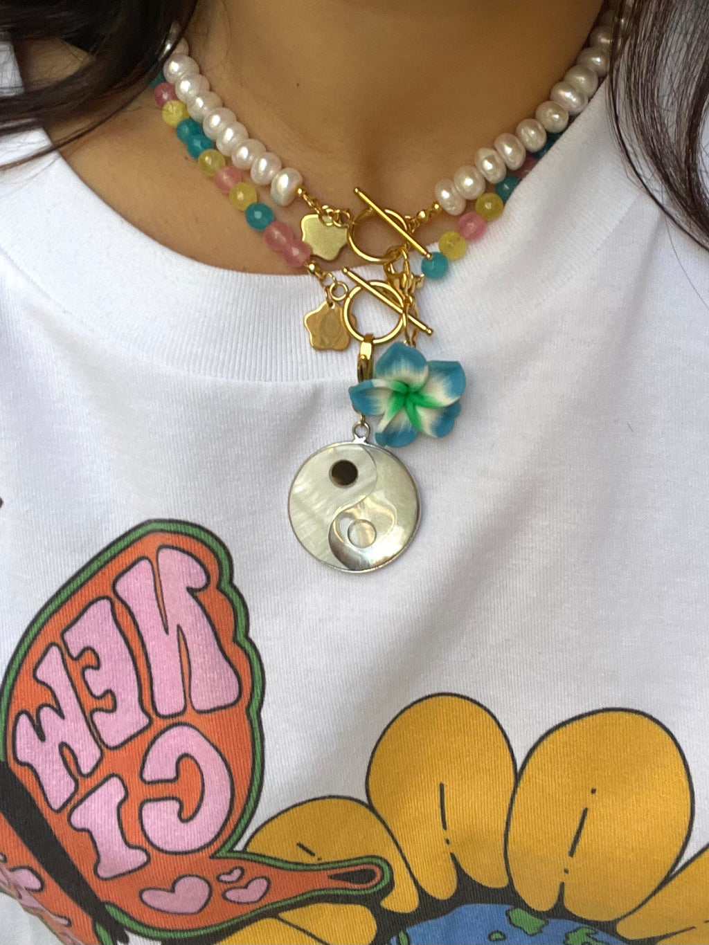 Tropical cold flower charm