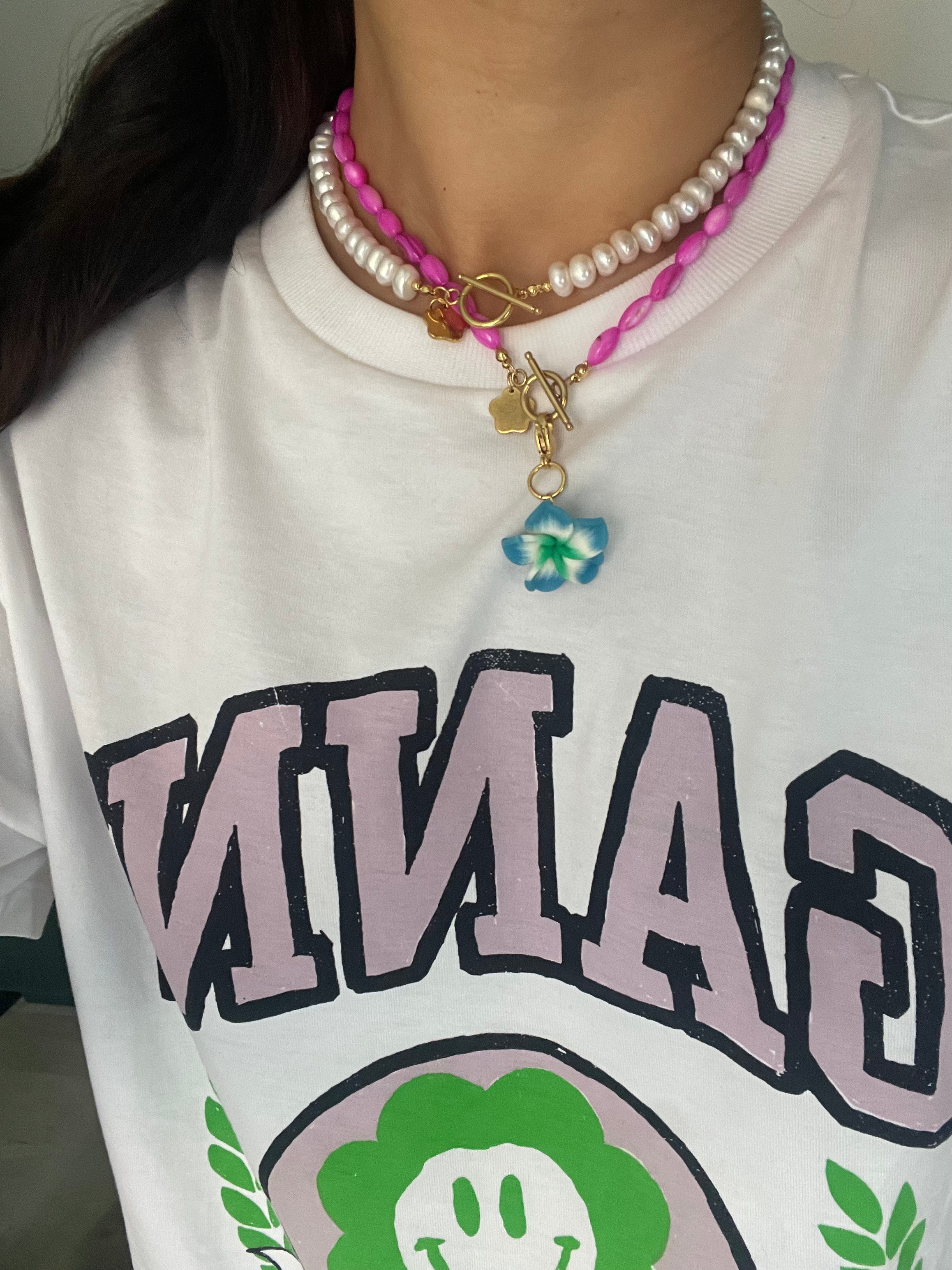 Tropical cold flower charm