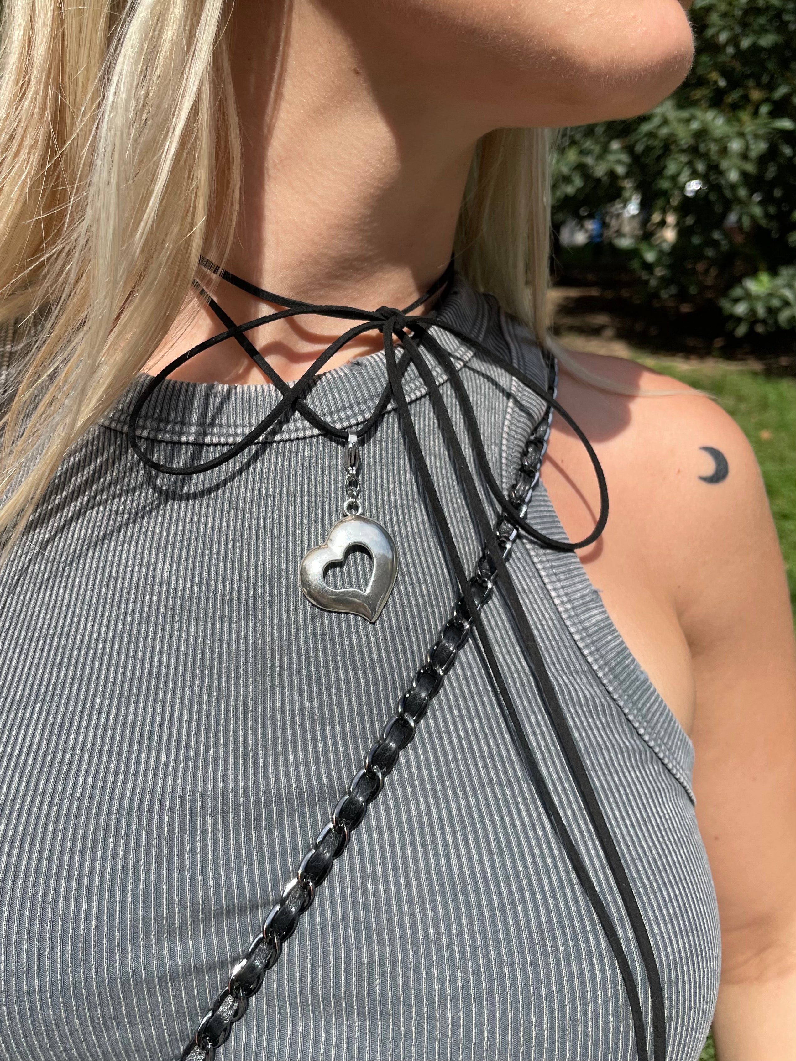 Silvery heart charm