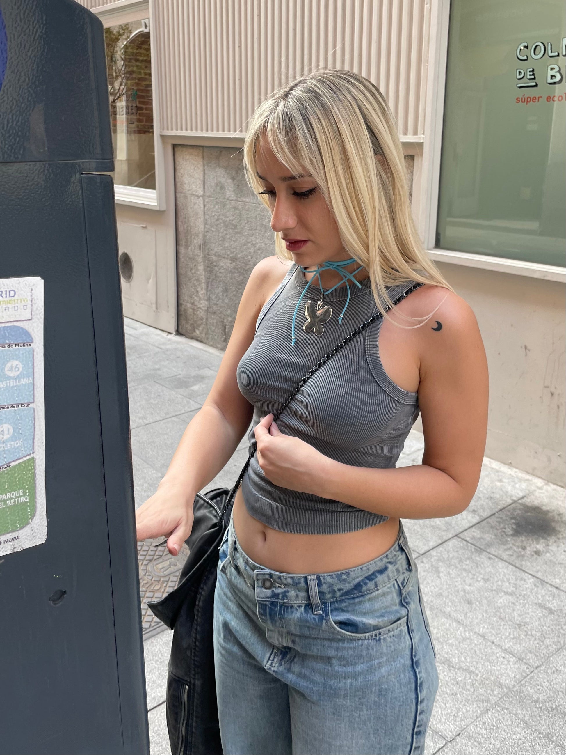 Silvery butterfly charm