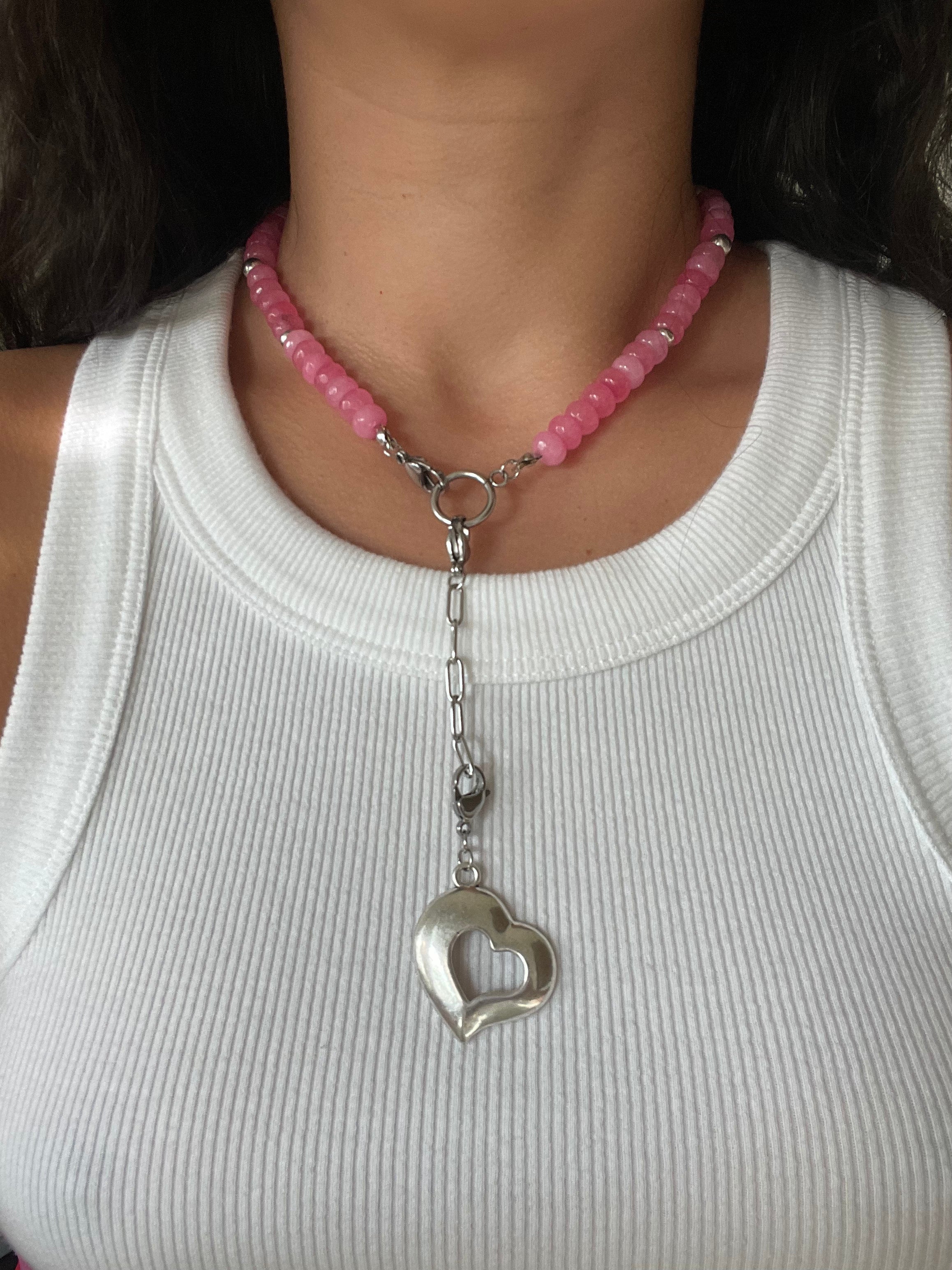 Silvery heart charm