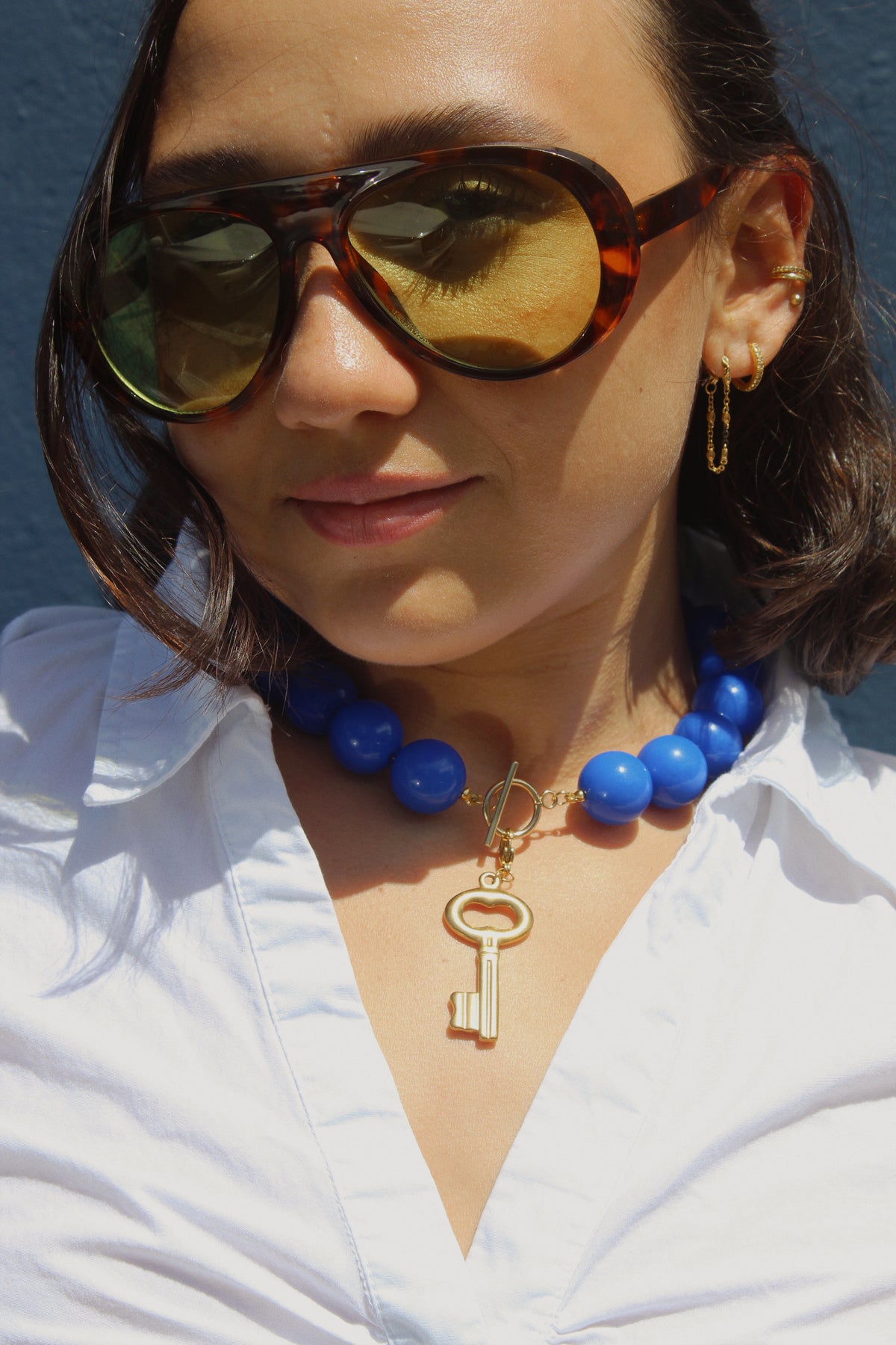 Cobalt Bubble Necklace