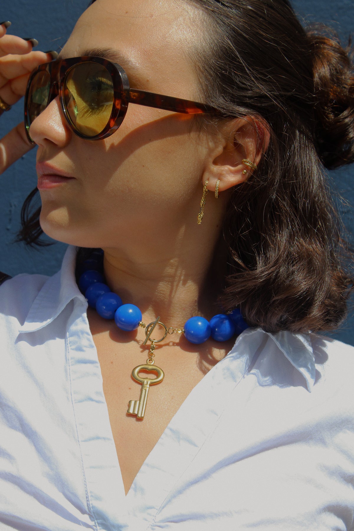 Cobalt Bubble Necklace