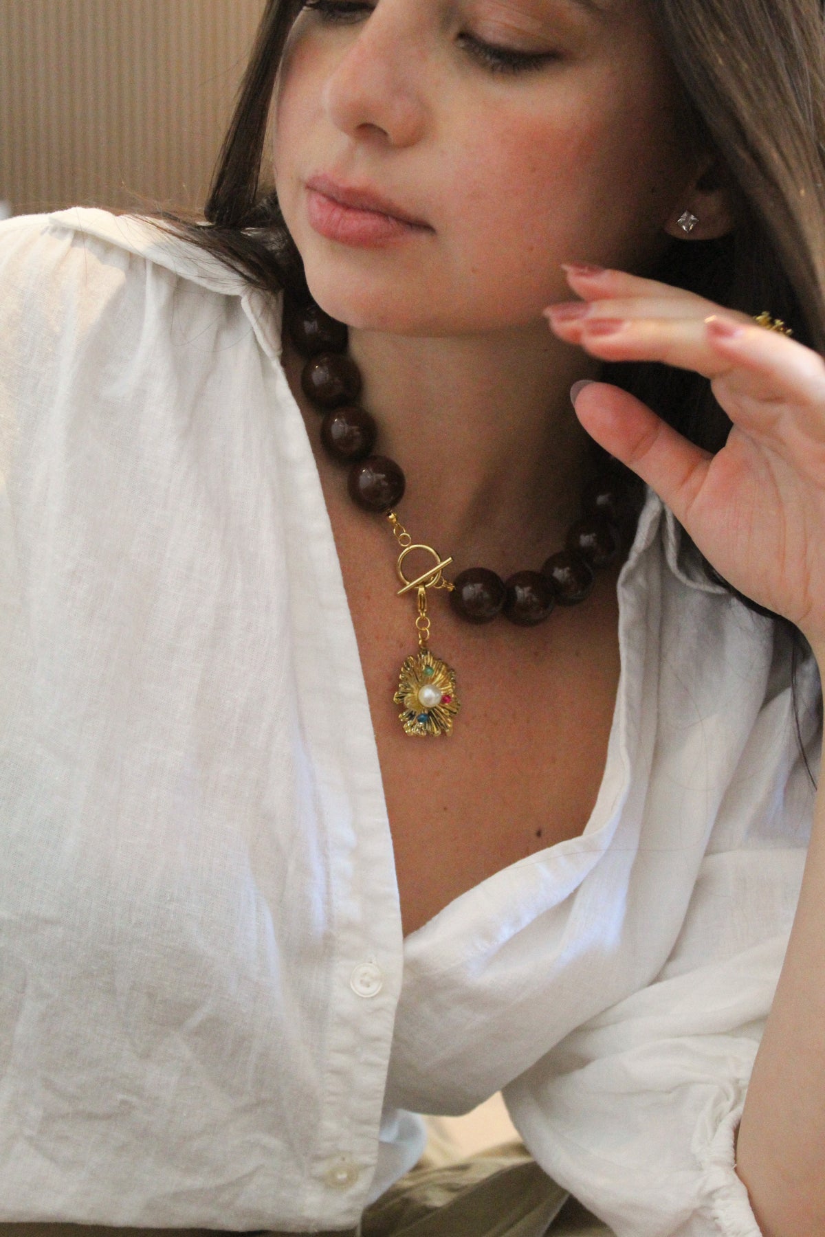 Collar de burbujas de chocolate